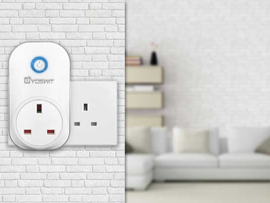 JONATHAN Y Lighting PLG1000B White Smart Plug Remote App Control