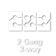 Smart 3-Way Switch - Socket 86 - 2 Gang